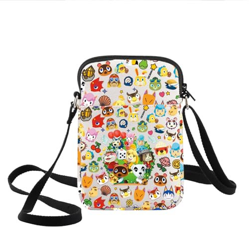 KEYCHIN Sac à bandoulière Animal Villager - Cadeau de jeu vidéo - New Horizons - Sac à bandoulière - Motif feuille de cloche, Animal-cb