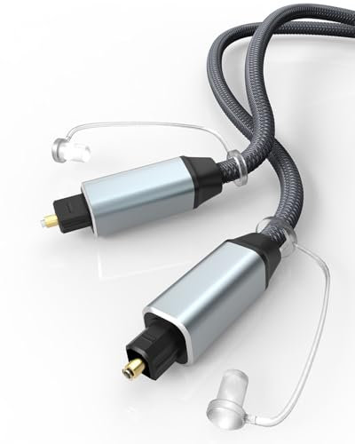 Bicmice Cavo ottico 1,5 m nylon grigio