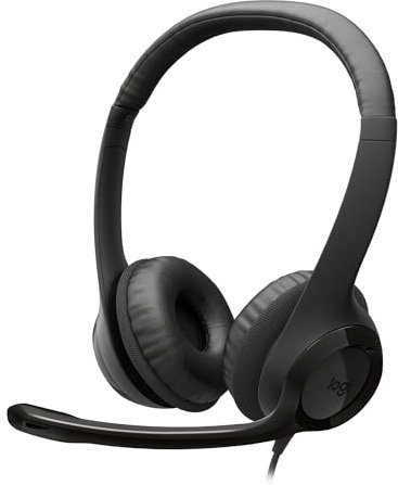 Logitech H390 casque filaire pour PC/ordinateur portable, casque stéréo avec microphone anti-parasite, stéréo, commandes intégrées, certifié Works With Chromebook - NOIR