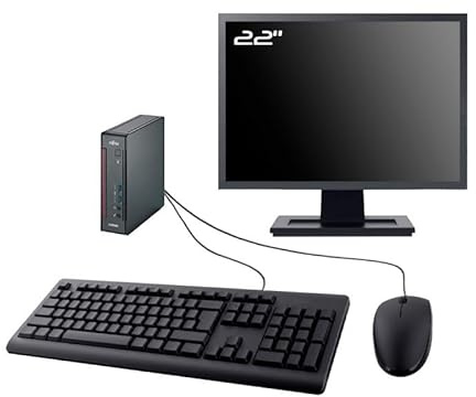 PC Fujitsu Q558 Tiny Schermo 22 Intel I3-8100T RAM 32GB SSD 4TB WiFi W11 (rigenerato)