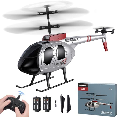 SIMREX Hubschrauber, 2.4 GHz ferngesteuerter Hubschrauber, 2 Geschwindigkeitsmodi mit 20 Min Flugzeit, rc helikopter, Flughöhe halten, helikopter Spielzeug für Jungen und Mädchen, das Beste für Kinder