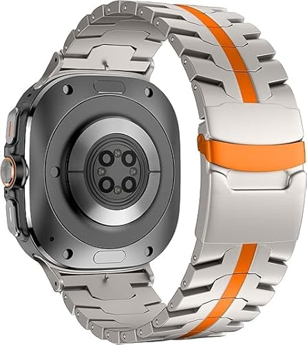 KONAFEI Titan-Armband, kompatibel mit Samsung Galaxy Watch 8, 40 mm/44 mm/Classic 46 mm, 2025, solides Herren-Ersatzarmband, robustes Metallarmband