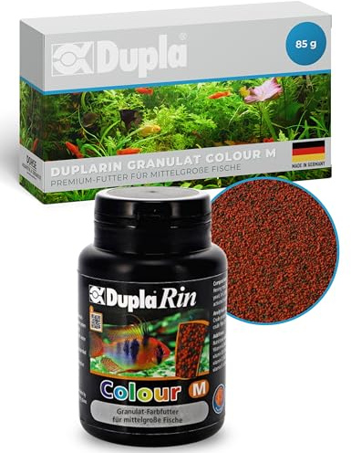 Dupla DuplaRin Granulat Colour M I 85 g I farbverstärkendes Granulatfutter für mittelgroße Süß- und Meerwasserfische I für Intensive Farben & gutes Wachstum I nährstoffreiches Zierfischfutter
