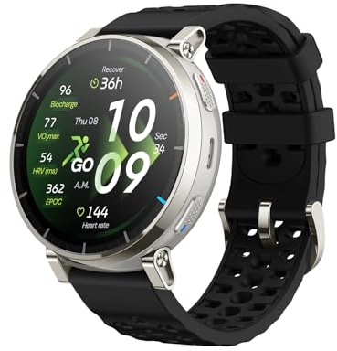 Amazfit Active 3 Premium GPS Running Smart Watch, 1.32 AMOLED Sapphire Display, 12-Day Battery, 4GB Storage, Offline Maps, 170+ Workout Modes, 5 ATM, Heart Rate & Fitness Tracker for Android & iPhone