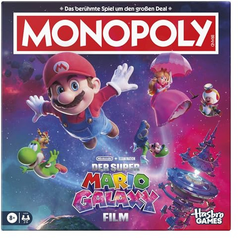 Monopoly: Der Super Mario Galaxy Film Edition Brettspiel I lustige Familienspiele für Kinder, Teenager, Erwachsene | 2 bis 6 Spieler | ab 8 Jahren - Deutsche Version