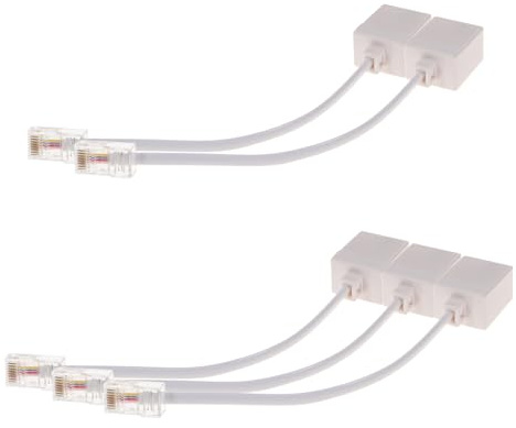 FUNNETOYU 5 Stück Ethernet Telefonadapter Rj45 zu Rj11 aus Abs Kupfer mit Schneller Verbindung und Einfachem Setup für Telefonbuchse und Netzwerkanschluss