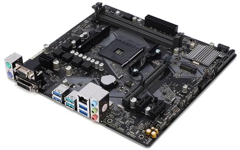 Bewinner La Placa Base B450M K AM4 Admite Ryzen de 1.ª a 5.ª Generación Athlon DDR4 4400 OC 2 Ranuras DIMM 64 GB M.2 NVMe con 6 Fases para La Construcción de PC para Juegos