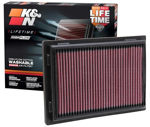 KN 33-2381 Filtri Aria Cono Sostitutivi Auto, Lavabile e Riutilizzabile