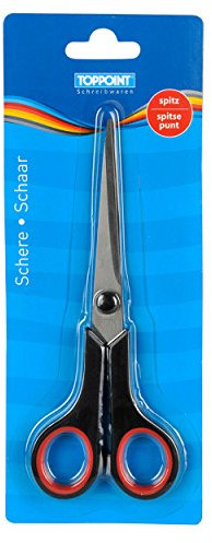 Edelstahl Schere mit Komfortgriffen spitz rostfrei