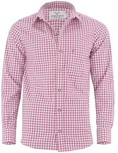 German Wear Trachtenhemd Trachtenmode aus Baumwolle für Trachten Lederhose ROSA