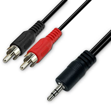 Waytex 21870 - Cable de audio 2 x RCA a clavija jack estéreo (macho-macho, 1,50 m)