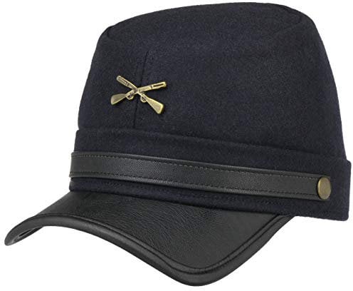 Lipodo Nordstaaten Schildmütze Herren - Armycap mit Wolle - Cap in S-XL - Schirmmütze in Dunkelblau - Sommer Winter historische USA Mütze blau M (56-57 cm)