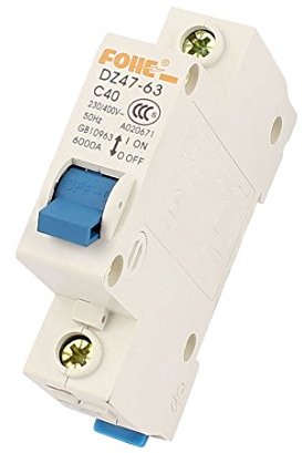 sourcing map AC 230/400 V 40 A, 1 pôles disjoncteur protection de surcharge MCB-tetrapolaire DZ47-63-C40