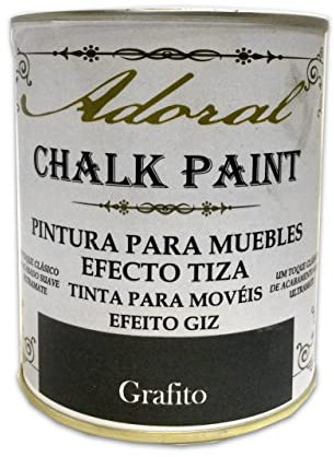 ADORAL - Chalk Paint Pintura para muebles Efecto Tiza 750 ml (Grafito)