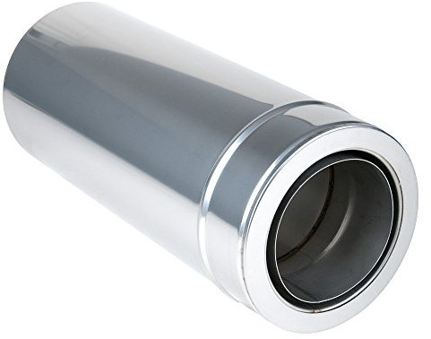 MK Schornstein, Rohr 500 mm kürzbar, Edelstahl DW ø 150 mm (210 mm) Beschichtung mit RAL-Farbe Anthrazit RAL-7016