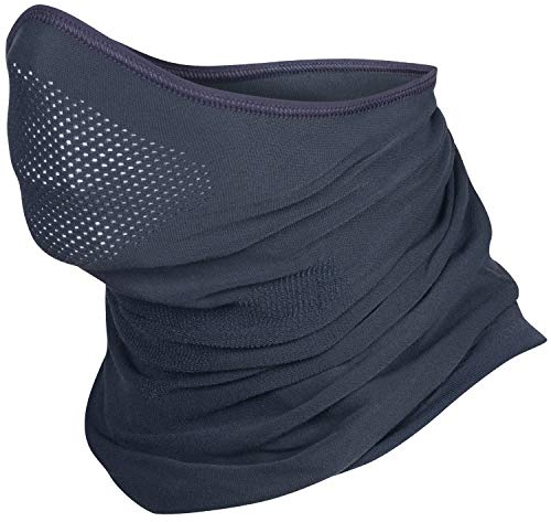 BRUBECK X-Pro Halbe Sturmhaube | Herren | Damen | Klimaregulierend | Gesichtsmaske | Sturmmaske | Funktionskleidung | Atmungsaktiv | Anti-allergisch | Antibakteriell (Dunkelgrau, L - XL)