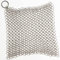 Dapper&Doll Cast Iron Skillet Cleaner - 8x6 XL Stainless Steel Chainmail Scrubber for Cast Iron Pans