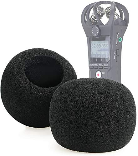 SUNMON Windschutzscheiben-Schaumstoff für Zoom H1n & H1 Recorder, Windschutzscheiben-Pop-Filter passend für Zoom H1n Handy Portable Recorder (2 Stück)
