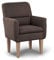 CAVADORE Diningsessel Kira / Polstersessel für Küche, Esszimmer oder Wohnküche / Passend zur Küchengarnitur Kira / Leichte Fleckenentfernung dank Soft Clean / 66 x 96 x 71 / Flachgewebe: Braun
