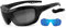 HELLY® - No.1 Bikereyes® | Motorradbrille, Multifunktionsbrille, Bikerbrille | beschlagfrei, winddicht | Wechselgläser - HLT® Sicherheitsglas | bandit 2 (smoke Verlauf, blau verspiegelt & klar)