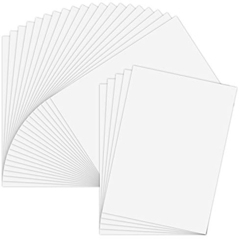 AIEX 25 Sheets Printable Vinyl Paper Sticker Self Adhesive Waterproof Matte White for Laser and Inkjet Printer A4 (297x210mm)