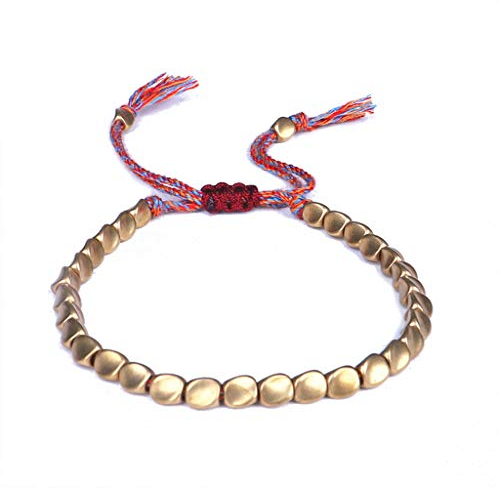 WRU Chance Armband Seil Baumwolle geflochten buddhistisches Armband Perle Kupfer tibetisch von Hand