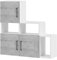 Schildmeyer Samu Hängeschrank 147710, weiß glanz / steingrau, 81,5 / 21,2 / 80,0 cm