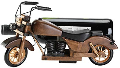 zlw-shop Wine Bottle Holder Handmade Solid Wood Wine Rack Motorcycle-shaped Wine Storage Ornaments Home Decoration Suitable For Restaurants Bars And Parties Wine Bottle Holder Sculpture