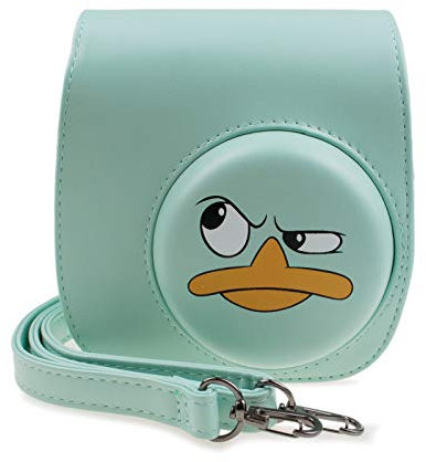 MUZIRI KINOKOO Protective Case for Fuji Instax Mini 12 11 9 8, PU Leather Protective Case Compatible with Fuji Instax Mini 12/11/9/8/7 Instant Camera - Duck Pattern
