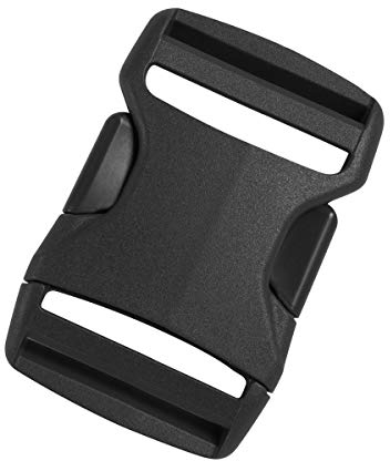 Tasmanian Tiger TT SR38 DUAL Steck-Schließe, Steck Ersatz-Schnalle für 38mm Gurtband von Rucksack, Tasche, Gürtel, Westen, Schwarz