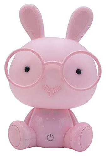 Abcidubxc Veilleuse LED USB avec lunettes mignonne lapin décoration veilleuse lampe de table