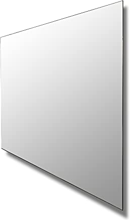 baanio - Espejo Baño Rectangular 80x100 cm Smooth | Espejos de Baño de Vidrio Resistente 4 mm, Plata Ecológica sin Cobre, Fácil Instalación | Montaje Horizontal o Vertical | Diseño Moderno