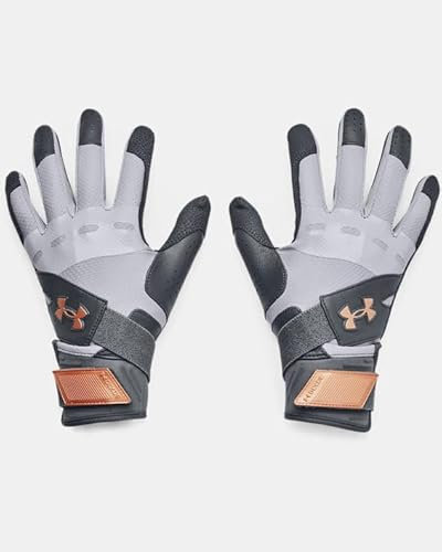 Under Armour Damen Standard Glyde 21 Softball-Handschuhe, (012) Pitch Gray/Mod Gray/Metallic Apricot, Small, (012) Pitch Grey/Mod Grey/Metallic Aprikose, S