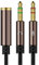Bestgle 3.5 mm Female Jack to Double Male Jack Adapter Cable for Headphones, Separate Microphone Male to Mic and Audio 3.5 mm Female for PS4, Xbox One, Gaming Headset, PC or Laptop-35 cm