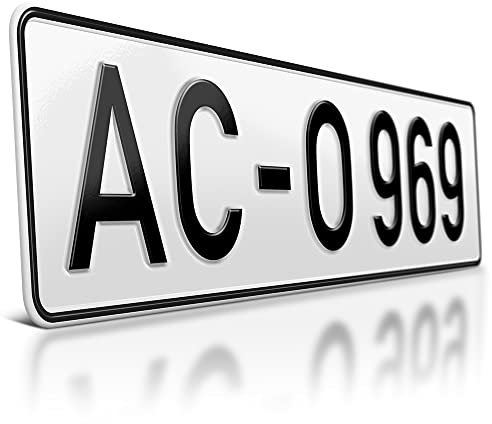 1 Kfz-Kennzeichen kurz | Alte Schrift DIN 1451 | 400 x 110 mm | Ohne EU-Feld | Altes deutsches Nummernschild