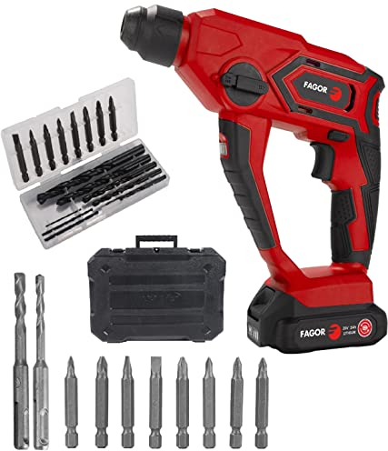 Petit Marteau Perforateur 20v Joules Puissant De 1,2 J Avec Une Batterie 2.0 Ah - FGMP100
