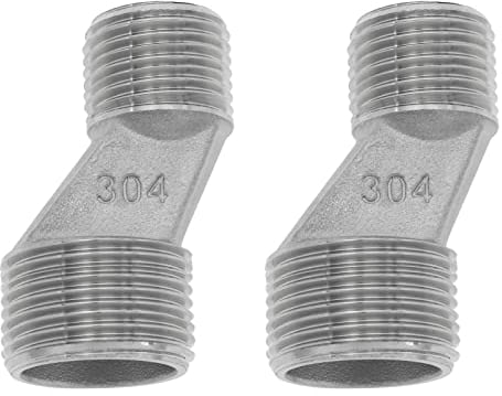 The Lord of the Tools 2 Stück S-Anschluss 1/2 Zoll auf 3/4 Zoll Außengewinde Offset-Adapter Montagezubehör für Badezimmer Wandklauenfuß Badewannenarmatur