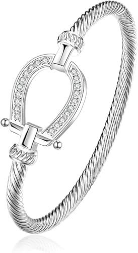 CYSJ 925 Sterling Silber gefüllt Hufeisen Armreif Hufeisen Wassertropfen Armband Schmuck Frauen