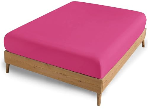 AMEHA Drap-housse extra profond pour lit 1 place - 40 cm - Rose - Microfibre brossée super douce - Facile d'entretien