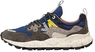 FLOWER MOUNTAIN Sneakers aus Veloursleder und technischem Gewebe, blau- 43