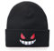 Niedliche bestickte Anime-Beanie-Mütze, stilvoll und warm, perfekt für Damen und Herren, Schwarz, 0