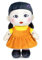 Grandi Giochi Squid Game, Plüschtier, 28 cm, Plüsch, Puppe 1, 2, 3 Sonne, QUD01, Orange