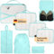 Alpenstern® Koffer Organizer Set 8-Teilig I Deutsche Marke I Packwürfel Kleidertaschen Packtaschen für Gepäck I Urlaub und Reise-Zubehör I Kofferorganizer packing cubes travel organizer (Türkis)