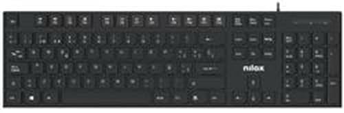 Nilox NXKBE000012 Tastiera QWERTY Spagnola Nero