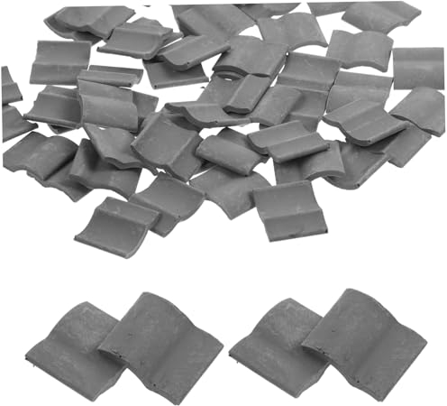 STOBOK 50stücke Teiliges Realistische Miniatur Dachziegel Dekorative Modell Dachfliesen Für Landschaftsbau Sandtisch Miniaturgärten Und Architektur-displays Geeignet Für Diorama Und Model