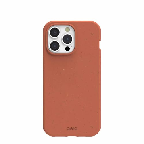 Pela Schutzhülle für iPhone 15 Pro Max, Terrakotta, umweltfreundliche Schutzhülle, kompatibel mit iPhone 15 Pro Max