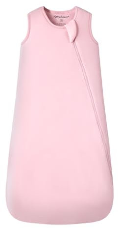 Mosebears Winterschlafsack Baby 2.5 Tog,Bambusfaser Baby Schlafsack, Extrem weich und warm(Blush,S(0-6 Monate))