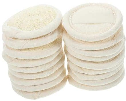 Luffa Peelingpads 18 Stück für Hals und Körperhaut, Beige