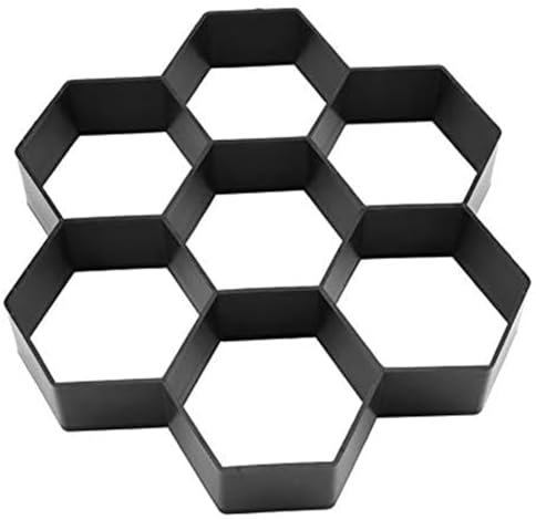 Paving Mould for Garden Paving Slabs Plastic Hexagon DIY Paving Cement Stepping Stone Molds, Walk Path Way Maker Mould for Walkway Garden Yard Patio Swimming Pool Decor