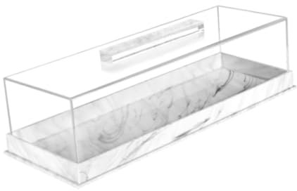 perfk Bäckerei Vitrine Dessert Kuchen Tablett mit Abdeckung Display Box Kuchen Stehen für Arbeitsplatte Event Geburtstag Bankett Brot, Weiß